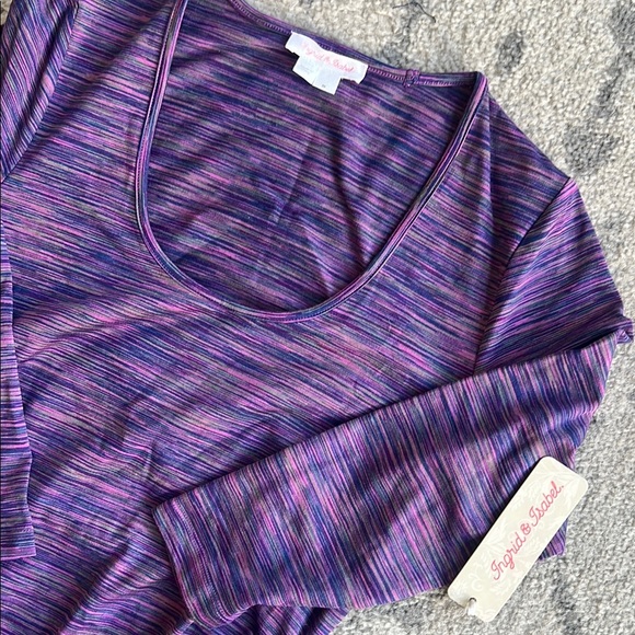 Ingrid & Isabel Potent Purple Spacedye Bodycon Maternity Dress - Picture 2 of 2